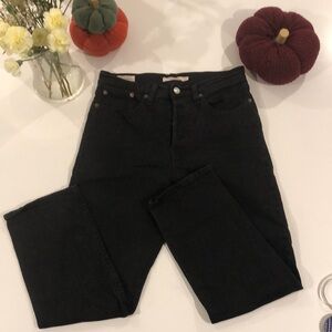 Levi’s wedgie straight black jeans size 27